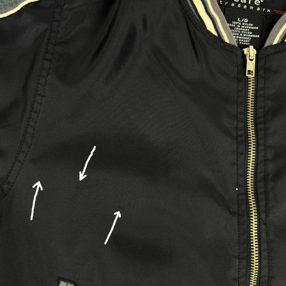 Hard Rock Cafe Nylon Jacket Las Vegas Women's Sze L Full Zip Windbreaker Pockets - Picture 7 of 9